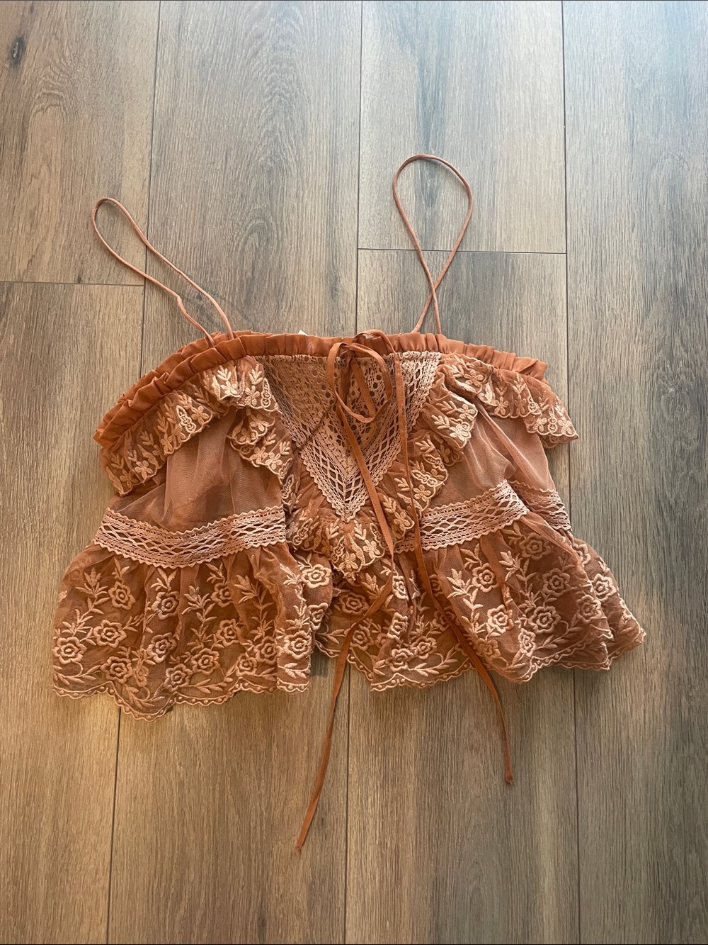 Free People Sofia Embroidered Tank- size Medium - Picture 2 of 4